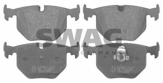 Комплект тормозных колодок, дисковый тормоз SWAG 20916549