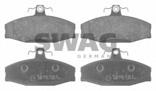 Комплект тормозных колодок, дисковый тормоз SWAG 21662
