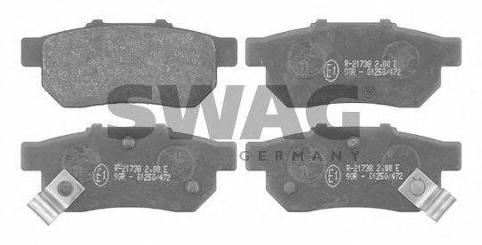 Комплект тормозных колодок, дисковый тормоз SWAG 85916301