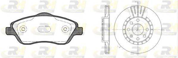 Комплект тормозов, дисковый тормозной механизм ROADHOUSE 8774.04