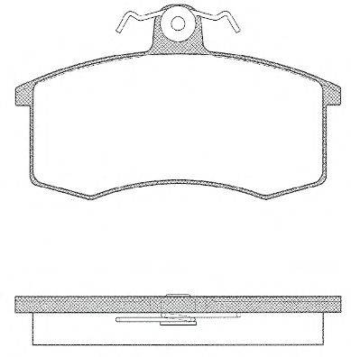 Комплект тормозных колодок, дисковый тормоз REMSA 0221.10