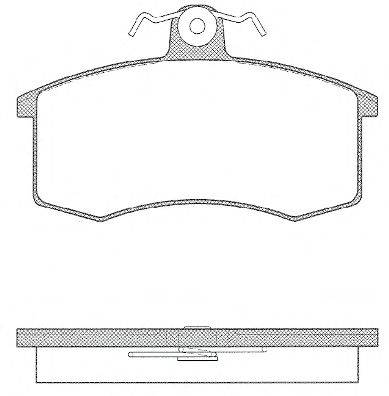 Комплект тормозных колодок, дисковый тормоз REMSA 0221.10
