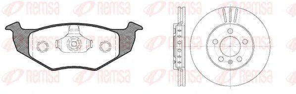Комплект тормозов, дисковый тормозной механизм REMSA 8609.06