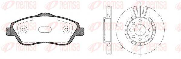 Комплект тормозов, дисковый тормозной механизм REMSA 8774.04