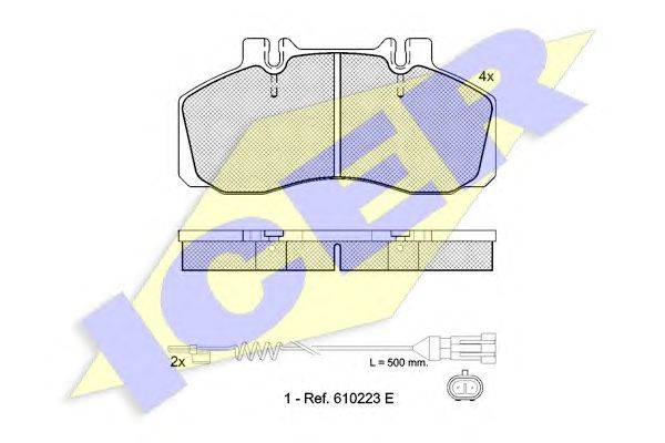 Комплект тормозных колодок, дисковый тормоз REMSA 224542