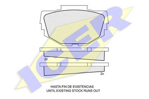 Комплект тормозных колодок, дисковый тормоз REMSA 05400