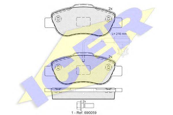 Комплект тормозных колодок, дисковый тормоз FORD 1 559 697