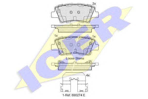 Комплект тормозных колодок, дисковый тормоз LUCAS ELECTRICAL GDB3537