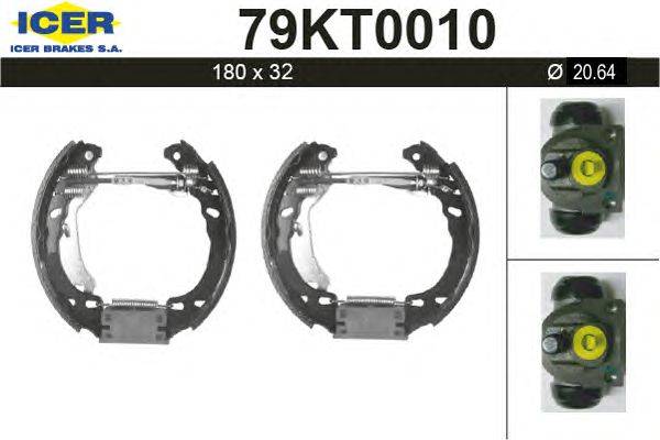 Комплект тормозных колодок ICER 79KT0010