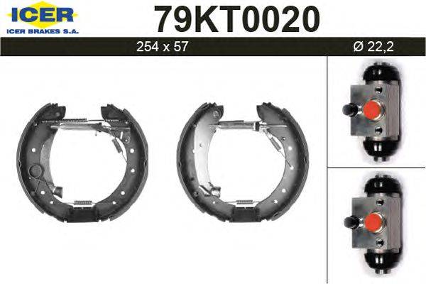 Комплект тормозных колодок ICER 79KT0020