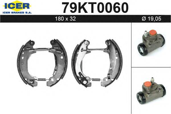 Комплект тормозных колодок ICER 79KT0060