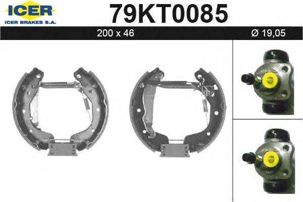 Комплект тормозных колодок ICER 79KT0085