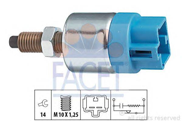 Выключатель фонаря сигнала торможения; Выключатель, привод сцепления (Tempomat) FACET 71089