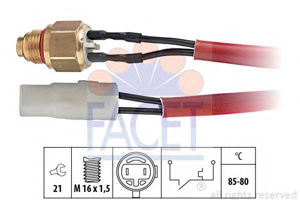 Термовыключатель, вентилятор радиатора FACET 7.5150