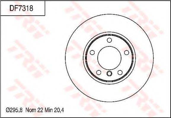 Тормозной диск TRW DF7318