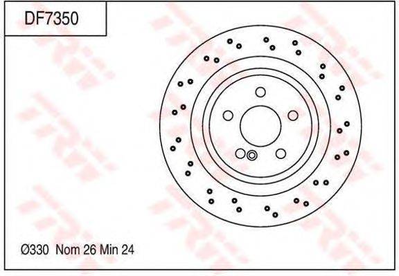 Тормозной диск TRW DF7350