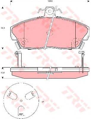 Комплект тормозных колодок, дисковый тормоз TRW 21517