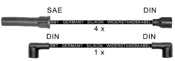 Комплект проводов зажигания BBT ZK1878