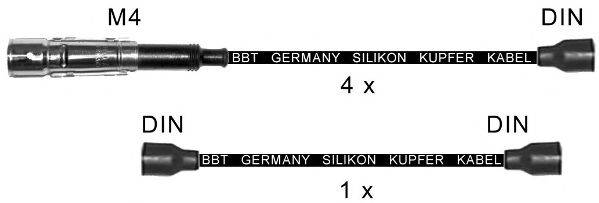 Комплект проводов зажигания BBT ZK424