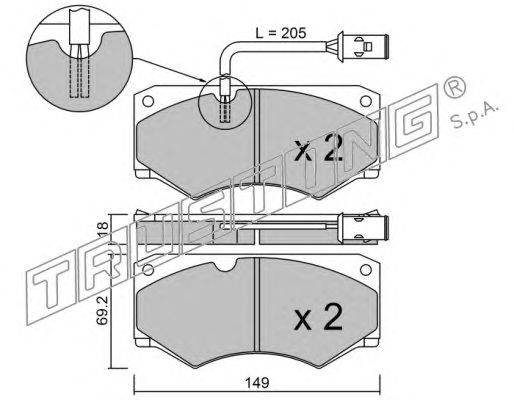 Комплект тормозных колодок, дисковый тормоз BRECK 29040
