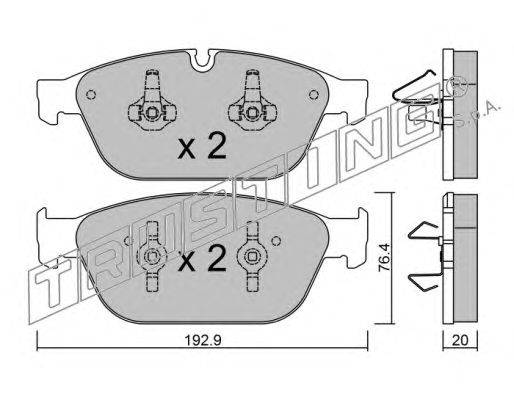 Комплект тормозных колодок, дисковый тормоз DEX 29700