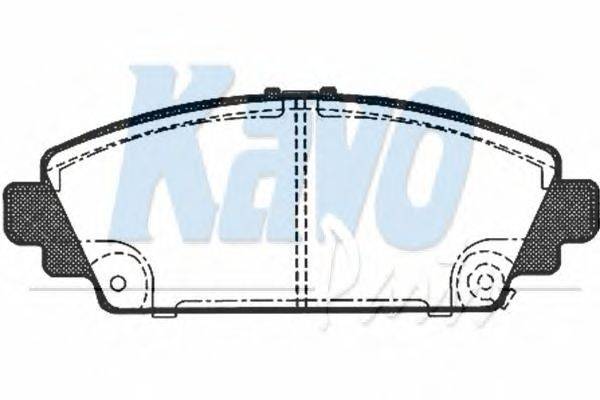 Комплект тормозных колодок, дисковый тормоз KAVO PARTS BP-2034