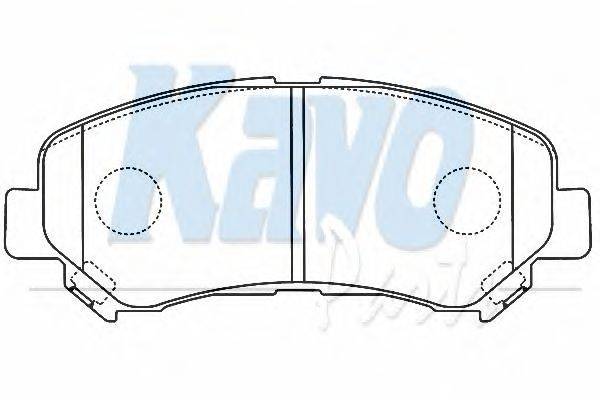 Комплект тормозных колодок, дисковый тормоз KAVO PARTS BP-6600