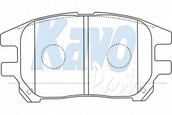 Комплект тормозных колодок, дисковый тормоз KAVO PARTS BP-9111