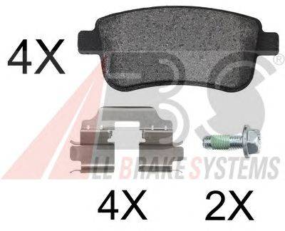 Комплект тормозных колодок, дисковый тормоз A.B.S. 24820