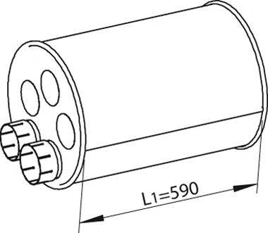 Средний / конечный глушитель ОГ DINEX 47326