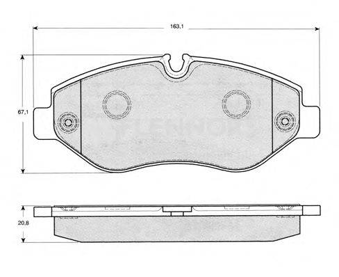 Комплект тормозных колодок, дисковый тормоз FLENNOR FB210729