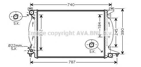 Радиатор, охлаждение двигателя AVA QUALITY COOLING AI2243