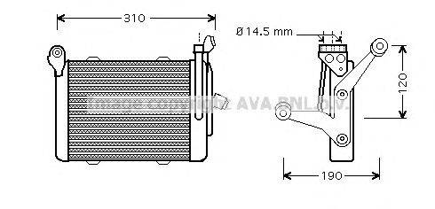 масляный радиатор, двигательное масло AVA QUALITY COOLING BW3255