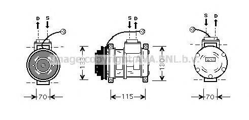 Компрессор, кондиционер AVA QUALITY COOLING BWK065