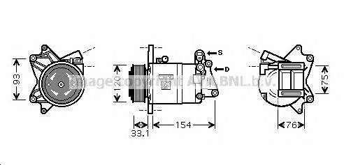 Компрессор, кондиционер AVA QUALITY COOLING DNK321