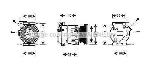 Компрессор, кондиционер AVA QUALITY COOLING FTK035