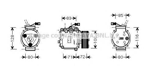 Компрессор, кондиционер AVA QUALITY COOLING HDK168