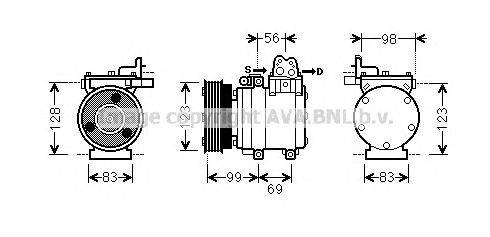 Компрессор, кондиционер AVA QUALITY COOLING HYK221