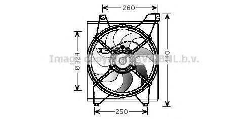 Вентилятор, охлаждение двигателя AVA QUALITY COOLING KA7515