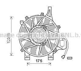 Вентилятор, охлаждение двигателя AVA QUALITY COOLING OL7536