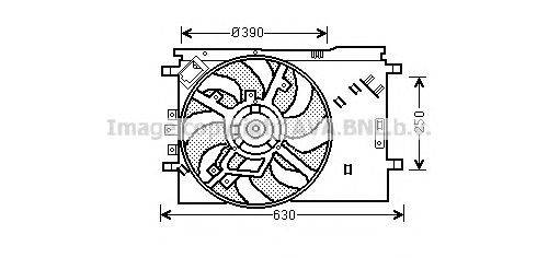 Вентилятор, охлаждение двигателя AVA QUALITY COOLING OL7538