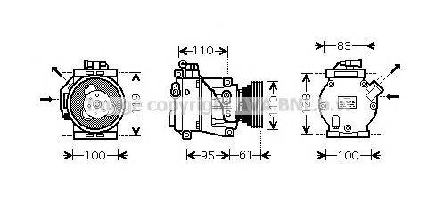 Компрессор, кондиционер AVA QUALITY COOLING RTK368