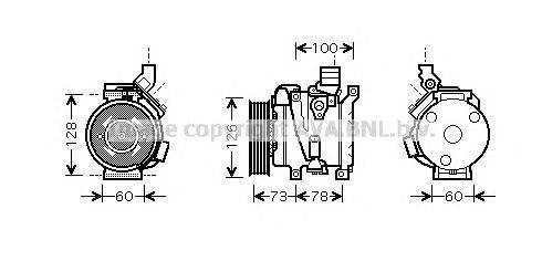 Компрессор, кондиционер AVA QUALITY COOLING TOK451