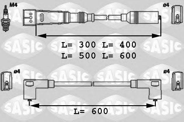 Комплект проводов зажигания SASIC 9286020