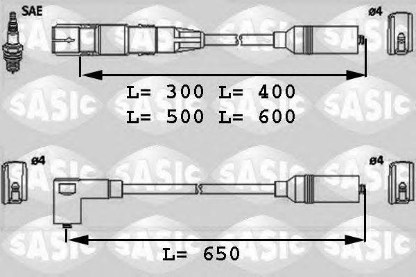 Комплект проводов зажигания SASIC 9286028