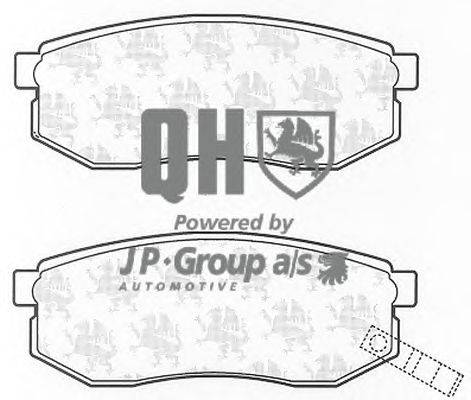Комплект тормозных колодок, дисковый тормоз JP GROUP BP1247