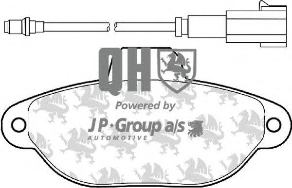 Комплект тормозных колодок, дисковый тормоз JP GROUP BP1576