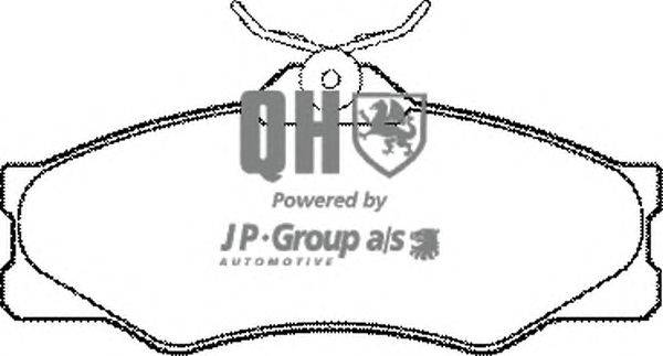 Комплект тормозных колодок, дисковый тормоз JP GROUP BP492