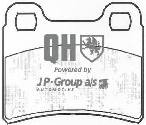 Комплект тормозных колодок, дисковый тормоз JP GROUP BP833