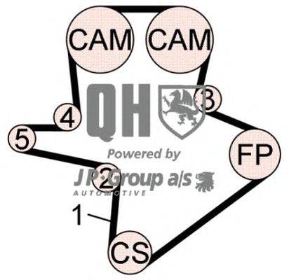 Комплект ремня ГРМ JP GROUP QBK761